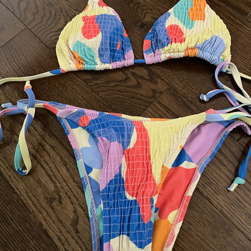 Multi Colored Triangle Bikini Set - image 4